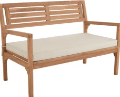India bænk i teaktræ med hynde 120x70x89cm
