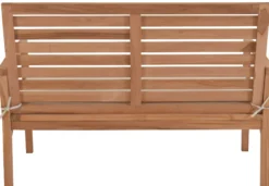 Ivory bænk i teaktræ med hynde 120x70x80cm