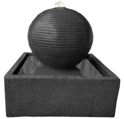 Jakarta vandspil sort 37x37x36cm