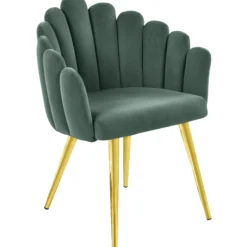 Jasmin velour mørkegrøn/guld