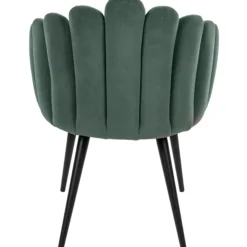 Jasmin velour mørkegrøn/sort