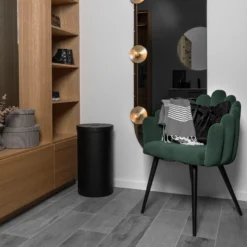 Jasmin velour mørkegrøn/sort