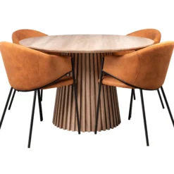 Jesi natur/Felicia suede cognac