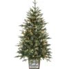 Juletræ med lys og timer 120 cm
