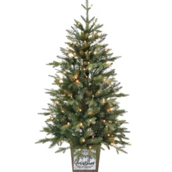 Juletræ med lys og timer 120 cm