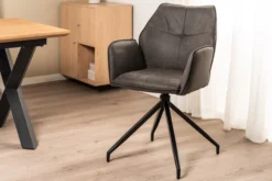 Karina med drejefunktion suede mørkegrå
