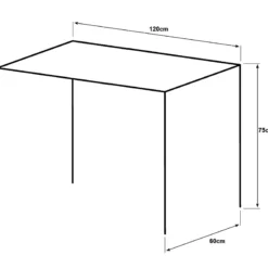 Klapsammen skrivebord 120x60cm