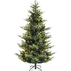 Klassisk juletræ med lys 240cm