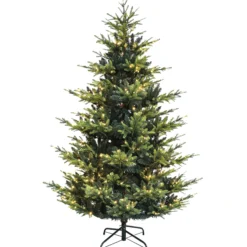 Klassisk juletræ med lys og timer 180 cm