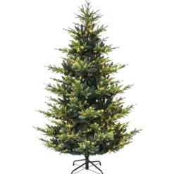 Klassisk juletræ med lys og timer 210cm