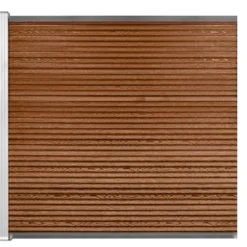 Komposithegn med 1 stolpe 173x180cm brun/alu