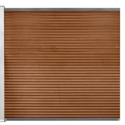 Komposithegn med 1 stolpe 173x180cm brun/alu