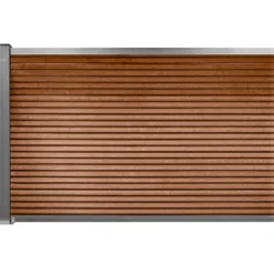 Komposithegn med 1 stolpe 120cm brun/grå