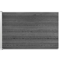 Komposithegn med 1 stolpe 113x120cm antracitgrå/alu
