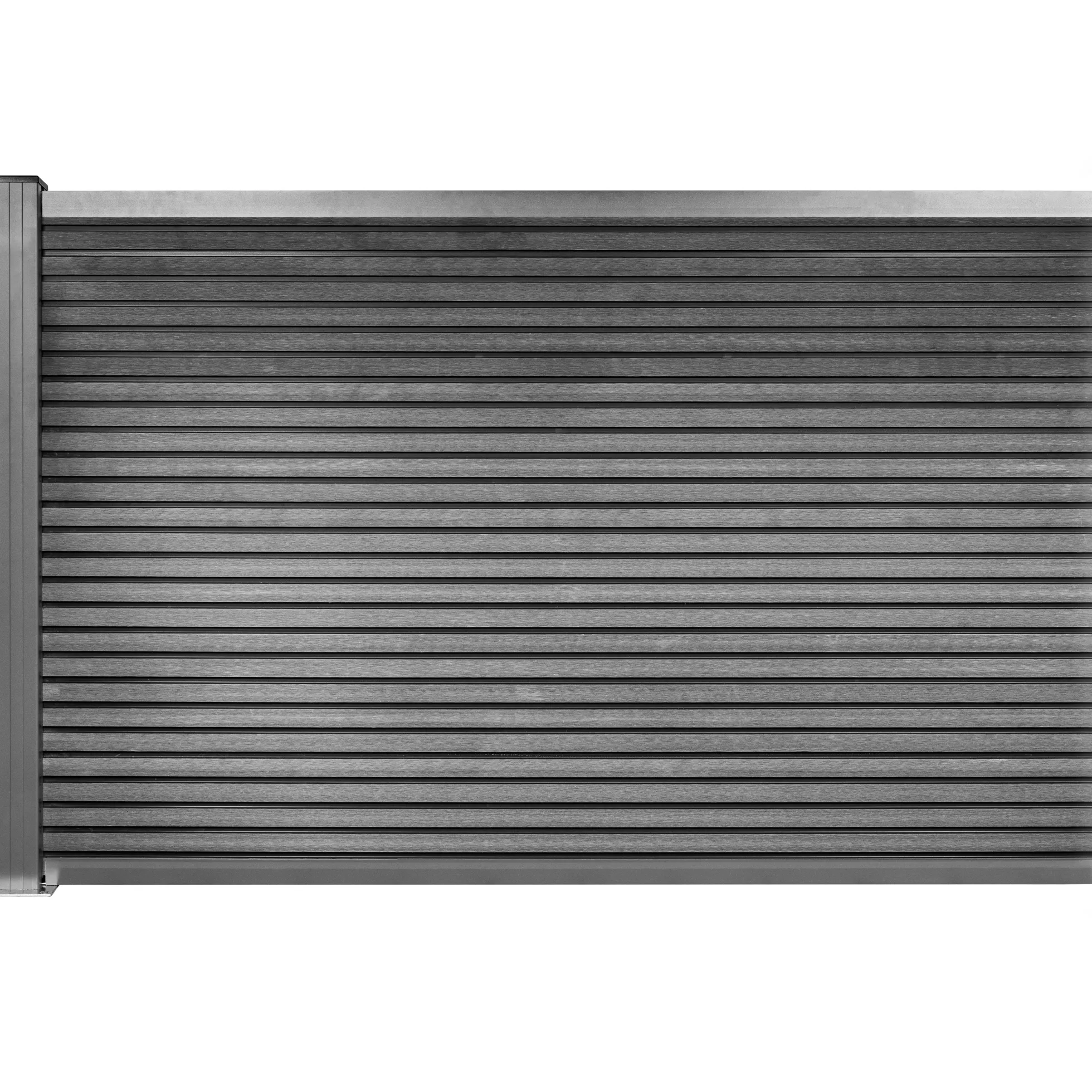 Komposithegn med 1 stolpe 113x120cm antracitgrå/grå