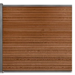 Komposithegn med 1 stolpe 173x180cm brun/grå