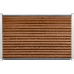 Komposithegn med 2 stolper 120cm brun/alu