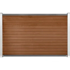 Komposithegn med 2 stolper 120cm brun/alu