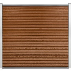 Komposithegn med 2 stolper 179x180cm brun/alu