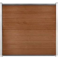 Komposithegn med 2 stolper 179x180cm brun/alu