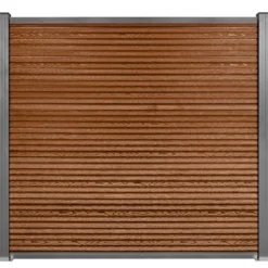 Komposithegn med 2 stolper 179x180cm brun/grå