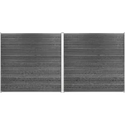 Komposithegnsæt 353x180cm antracitgrå/alu