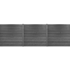 Komposithegnsæt 526x180cm antracitgrå/grå