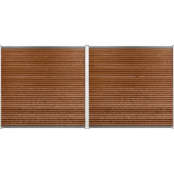 Komposithegnsæt 353x180cm brun/alu