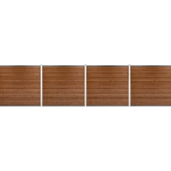 Komposithegnsæt 699x180cm brun/alu