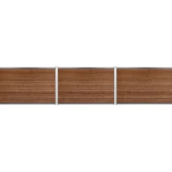 Komposithegnsæt 346x120cm brun/alu