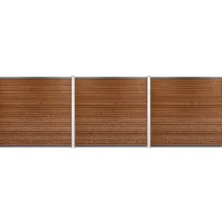 Komposithegnsæt 526x180cm brun/alu