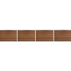 Komposithegnsæt 459x120cm brun/alu