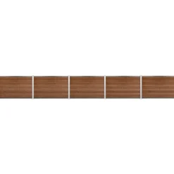 Komposithegnsæt 572x120cm brun/alu