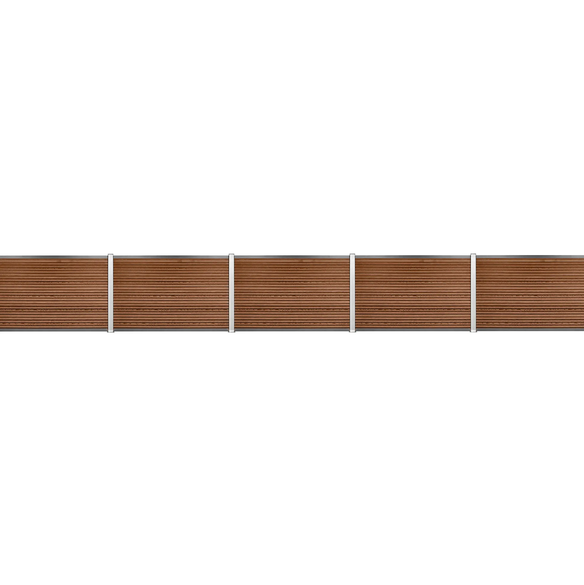 Komposithegnsæt 572x120cm brun/alu