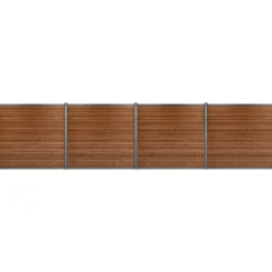 Komposithegnsæt 699x180cm brun/grå