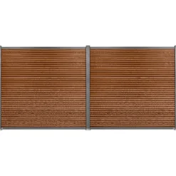 Komposithegnsæt 353x180cm brun/grå