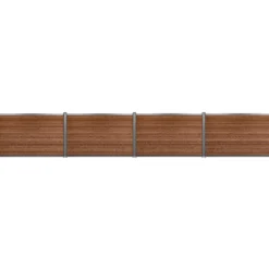 Komposithegnsæt 459x120cm brun/grå