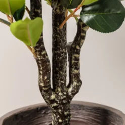 Kunstig kamelia japansk rosetræ rød 90 cm