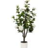 Kunstig kamelia japansk rosetræ hvid 90 cm