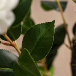 Kunstig kamelia japansk rosetræ hvid 90 cm