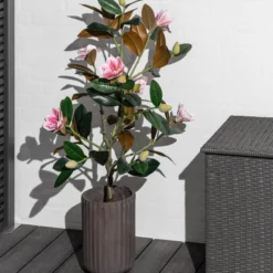 Kunstig magnolia-blomstertræ 120 cm