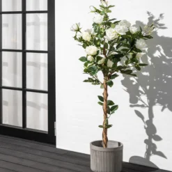 Kunstig Rosetræ hvid 120 cm