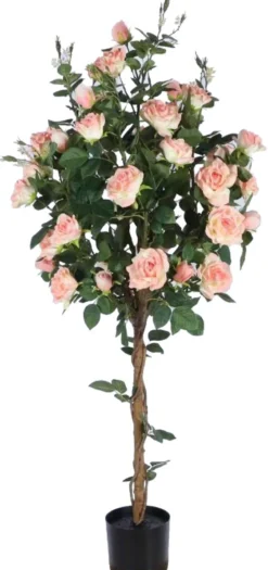 Kunstig Rosetræ lyserød 140 cm