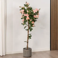 Kunstig Rosetræ lyserød 160 cm