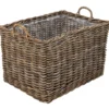 Kurv aflang med hjul 82x57x52cm
