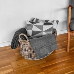 Kurv oval med håndtag 60x47x28cm