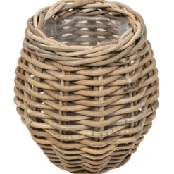 Kurv rund kubu rattan ø20x20cm