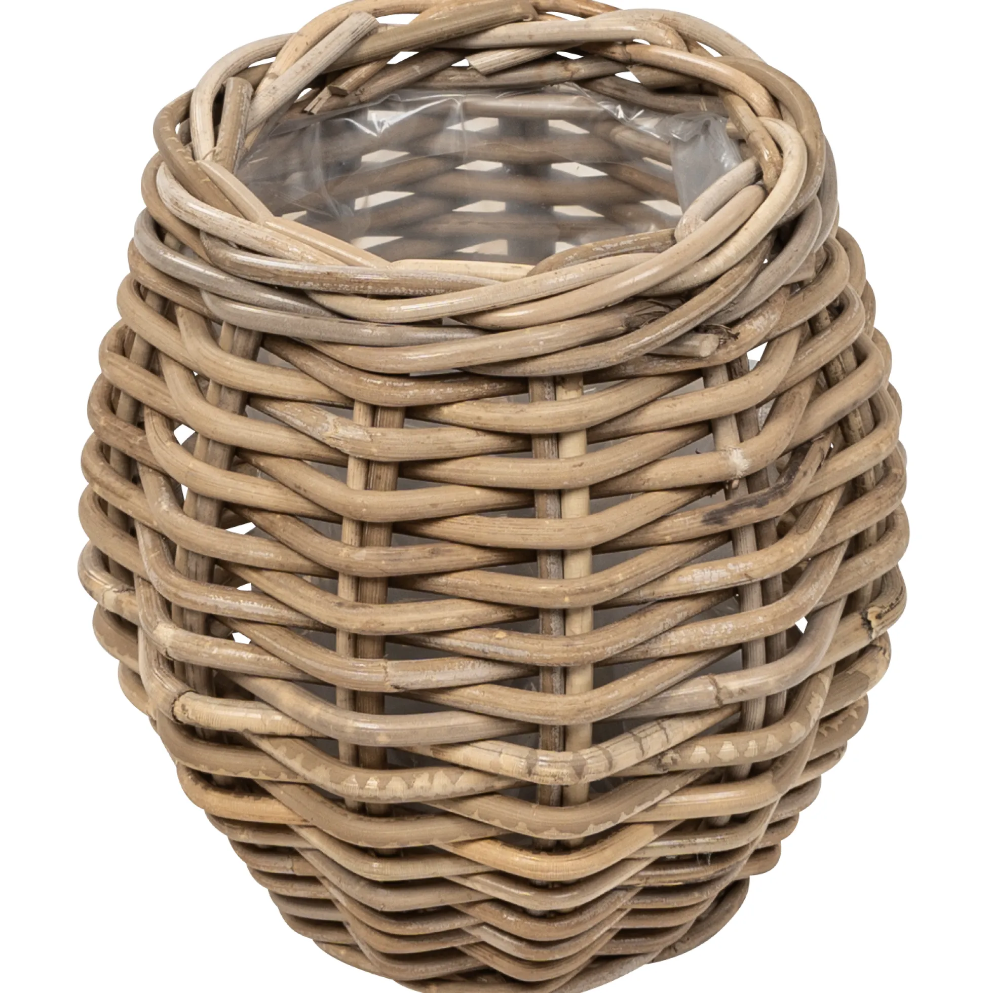 Kurv rund kubu rattan ø20x20cm