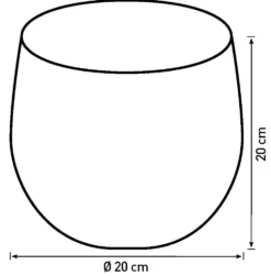 Kurv rund kubu rattan ø20x20cm