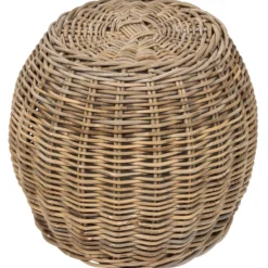 Kurv rund kubu rattan ø43x35cm